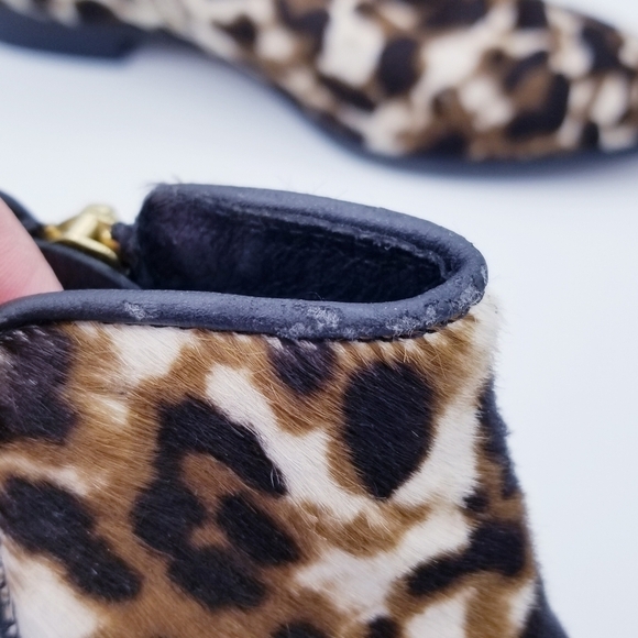 J. Crew Calf Hair and Leather Leopard Print Booties, size 6.5 - Picture 11 of 16